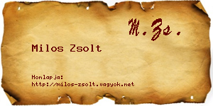 Milos Zsolt névjegykártya